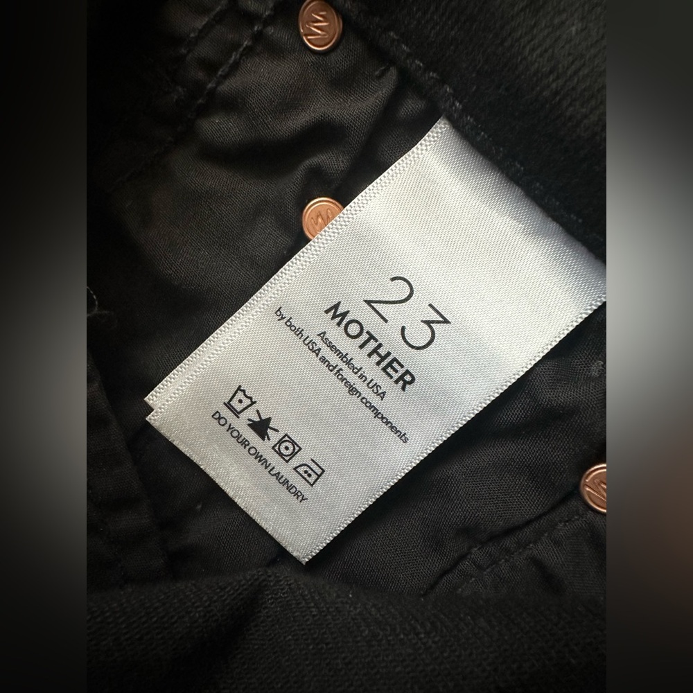 Mother High Waisted Looker skimp jeans black size 23 - Picture 7 of 8